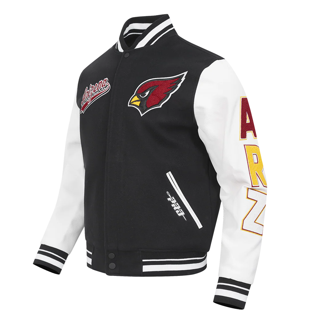 NFL ARIZONA CARDINALS SCRIPT TAIL MEN'S RIB WOOL VARSITY (BLACK/WHITE) - Image 4