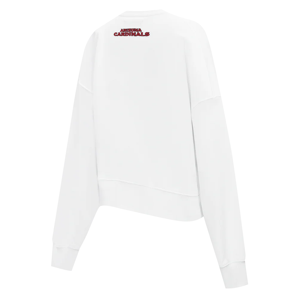 NFL ARIZONA CARDINALS CLASSIC WOMEN'S FLEECE CREWNECK (WHITE) - Image 4