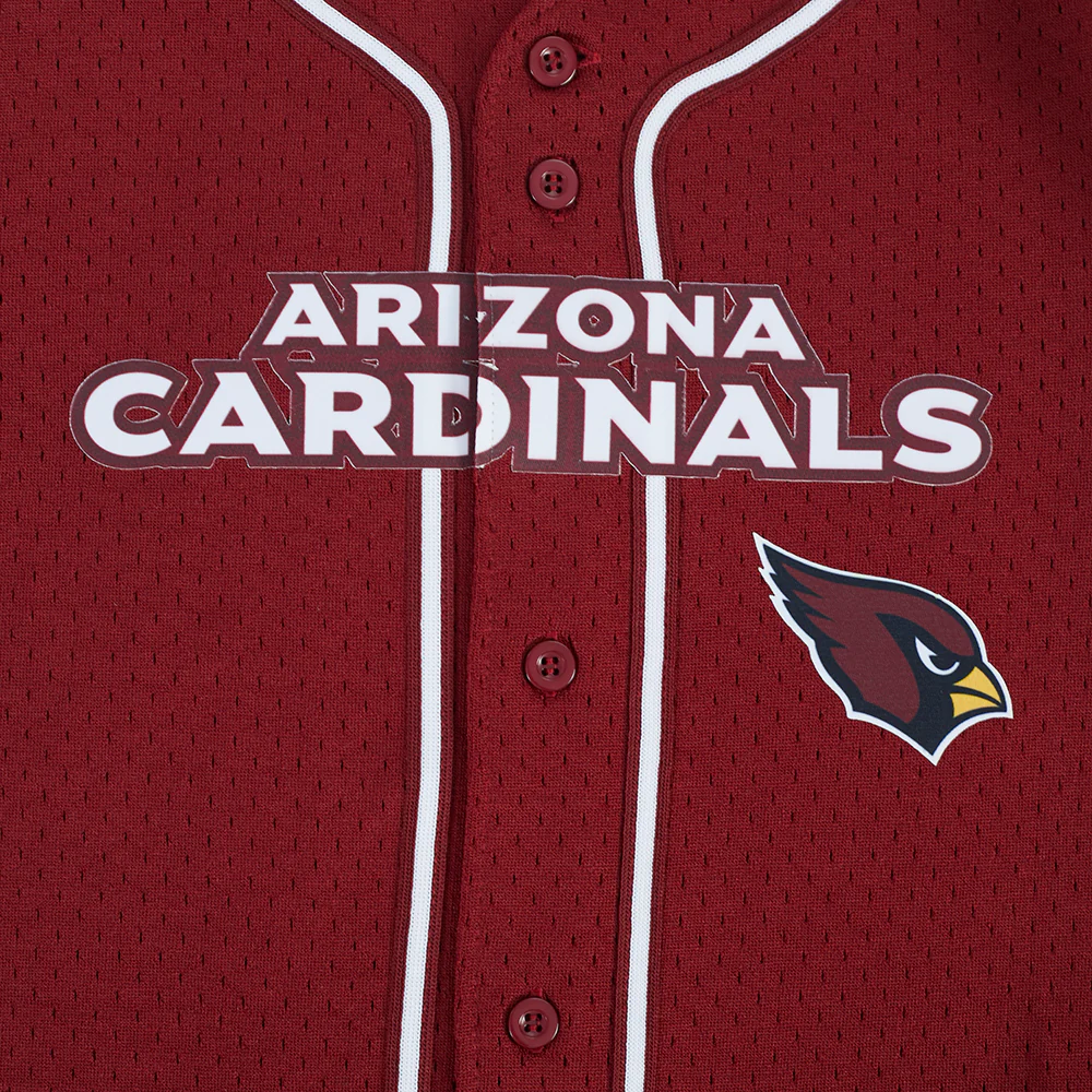 NFL ARIZONA CARDINALS CLASSIC LITTLE BOY'S MESH BUTTON DOWN SHIRT (CARDINAL RED) - Image 6