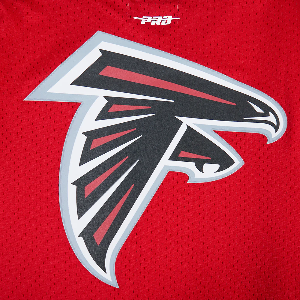 NFL ATLANTA FALCONS CLASSIC MESH BUTTON DOWN SHIRT (RED/BLACK) - Image 17