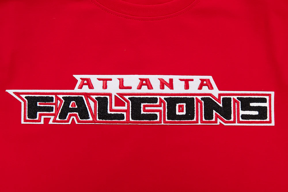 NFL ATLANTA FALCONS CLASSIC CHENILLE DOUBLE KNIT TEE (RED) - Image 5