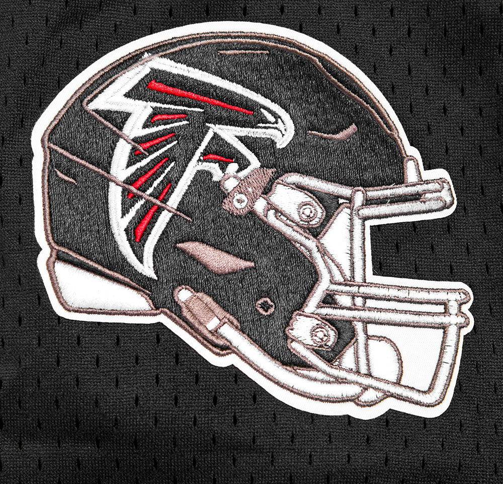 NFL ATLANTA FALCONS BIJAN ROBINSON #7 MEN'S MESH BUTTON DOWN SHIRT (BLACK/RED) - Image 7