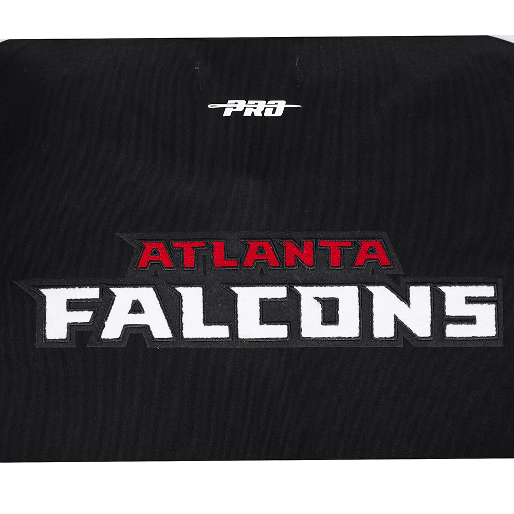 NFL ATLANTA FALCONS BIJAN ROBINSON #7 CLASSIC MEN'S WARM UP JACKET (BLACK/RED) - Image 9