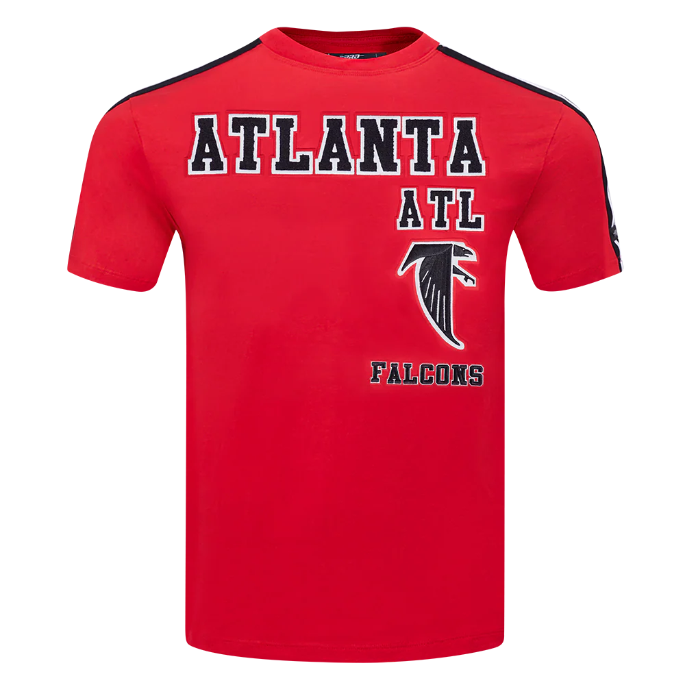 NFL ATLANTA FALCONS RETRO CLASSIC MEN'S STRIPED TEE (RED/BLACK)