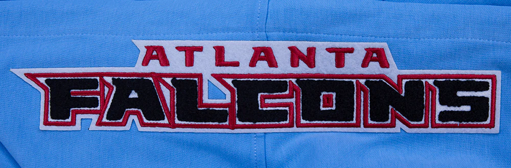 NFL ATLANTA FALCONS CLASSIC CHENILLE DOUBLE KNIT PULLOVER HOODIE (UNIVERSITY BLUE) - Image 8