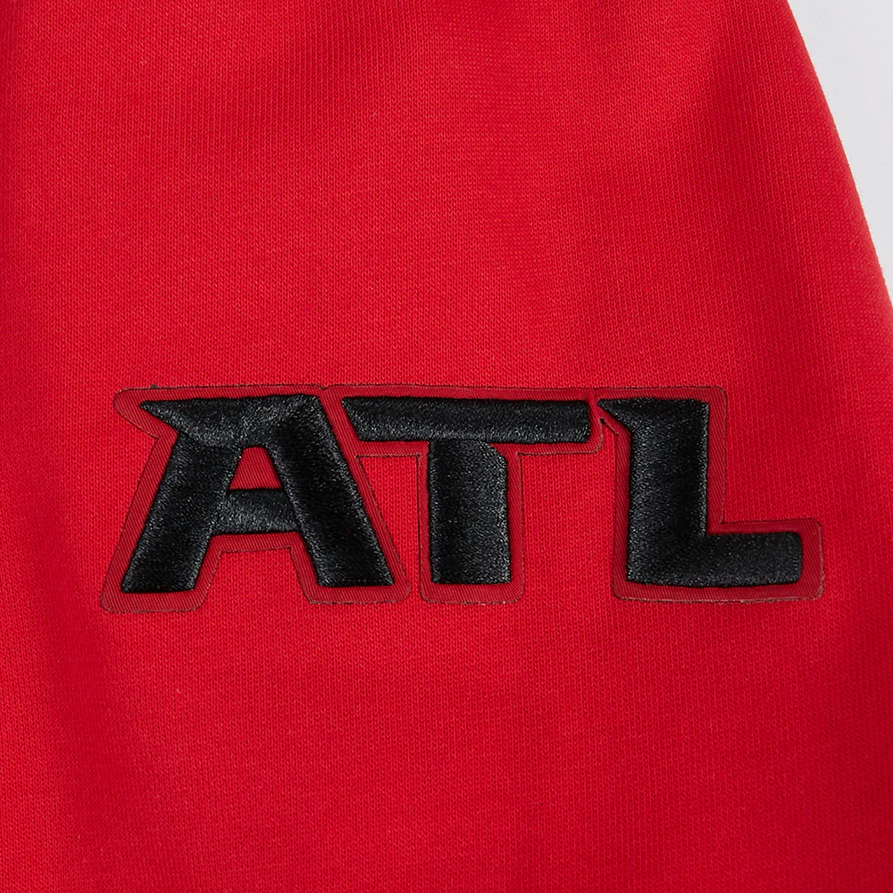 NFL ATLANTA FALCONS OLD ENGLISH MEN'S PO HOODIE (RED) - Image 6