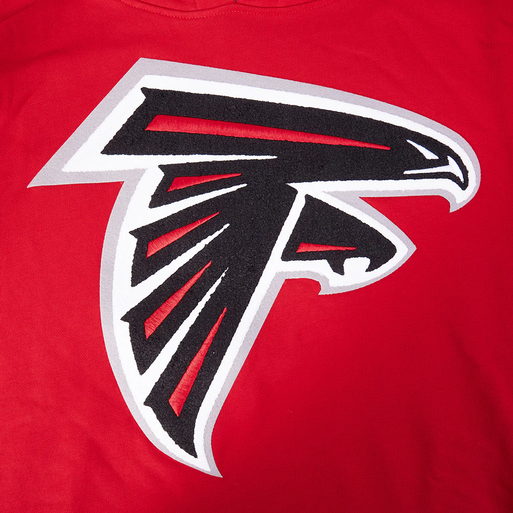 NFL ATLANTA FALCONS MASHUP MEN'S RIB PULLOVER HOODIE (RED/BLACK) - Image 5