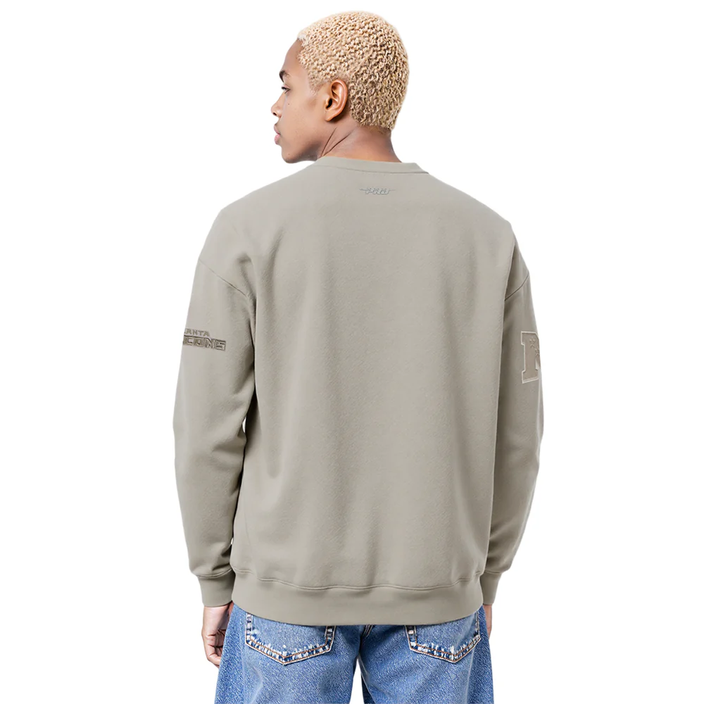 NFL ATLANTA FALCONS NEUTRAL MEN'S DROP SHOULDER FLC CREWNECK (TAUPE) - Image 11