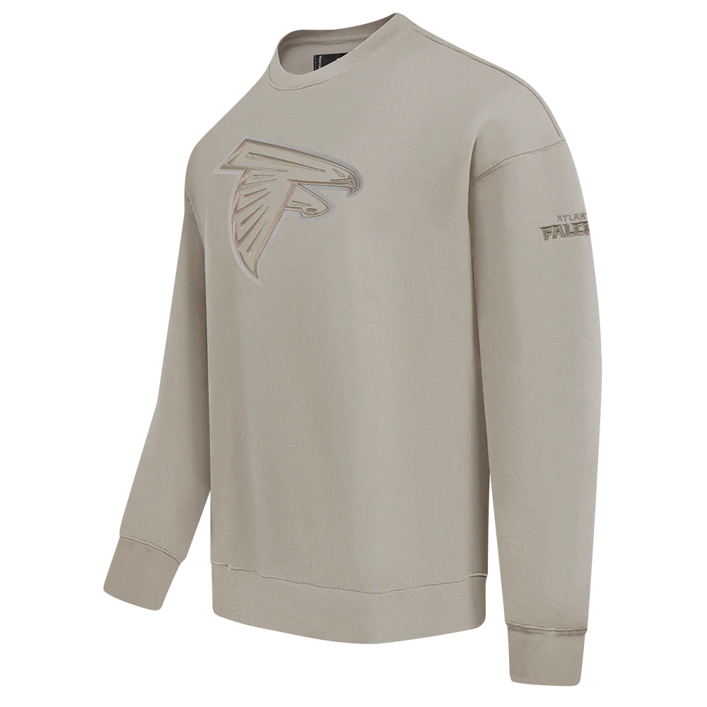 NFL ATLANTA FALCONS NEUTRAL MEN'S DROP SHOULDER FLC CREWNECK (TAUPE) - Image 12