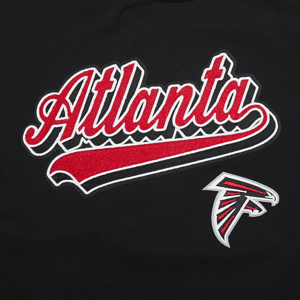 NFL ATLANTA FALCONS SCRIPT TAIL WOMEN'S SJ BOXY TEE (BLACK) - Image 13