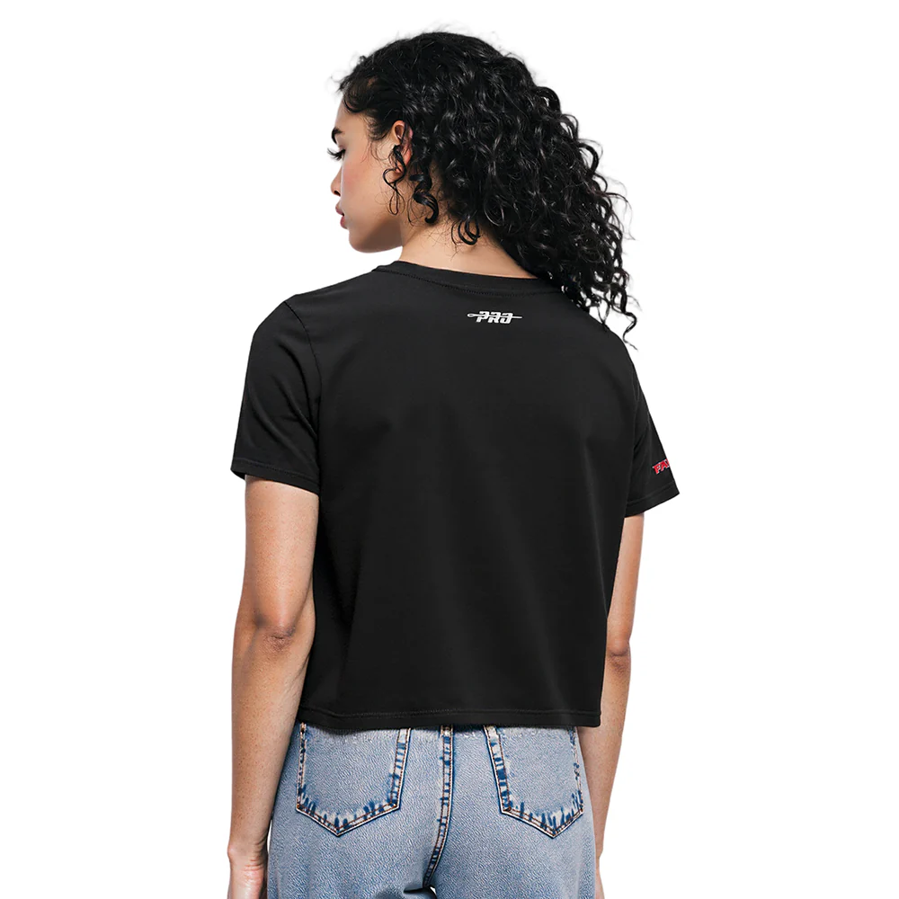 NFL ATLANTA FALCONS SCRIPT TAIL WOMEN'S SJ BOXY TEE (BLACK) - Image 2