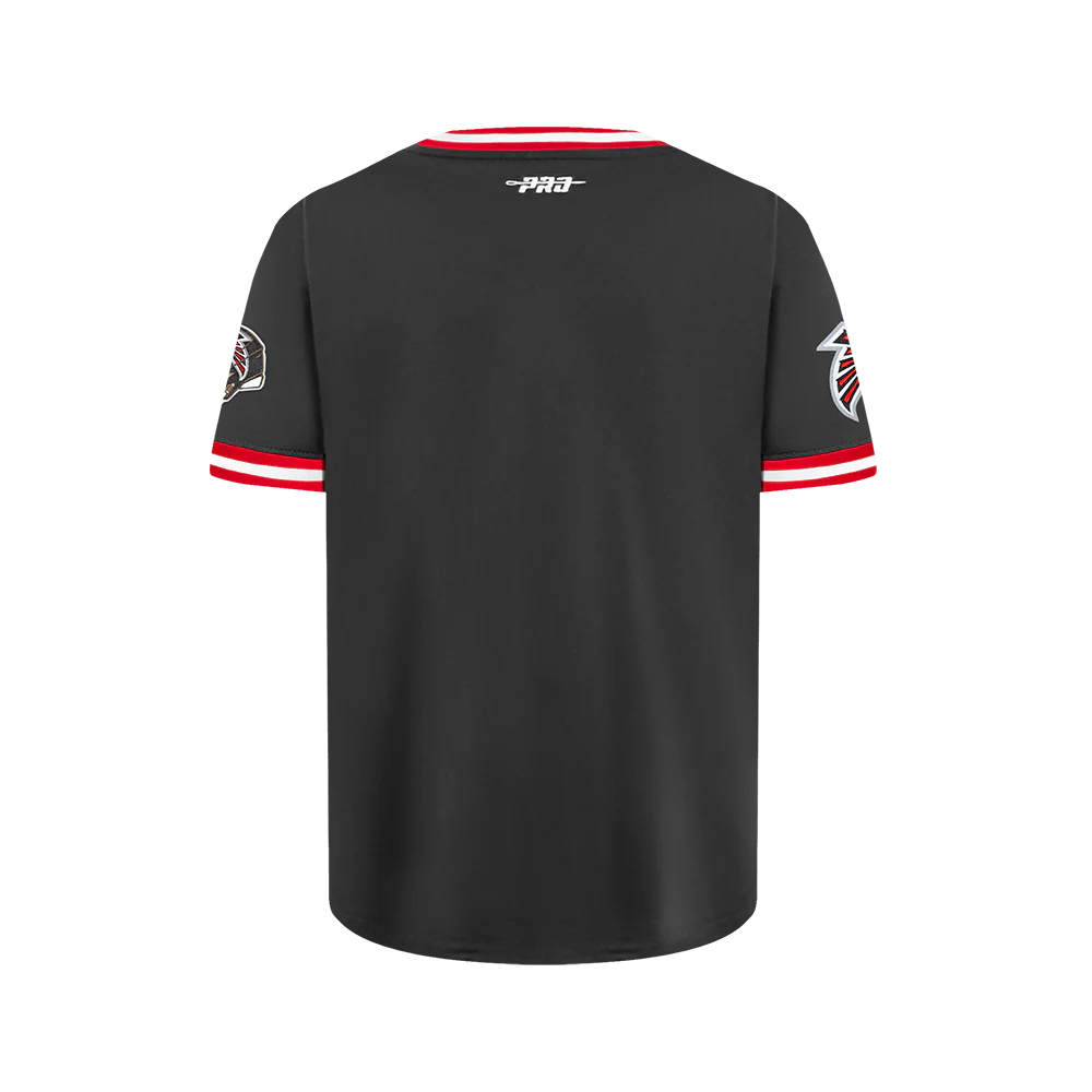 NFL ATLANTA FALCONS CLASSIC BIG BOYS SHORT SLEEVE STRIPED RIB TEE (BLACK/RED) - Image 5