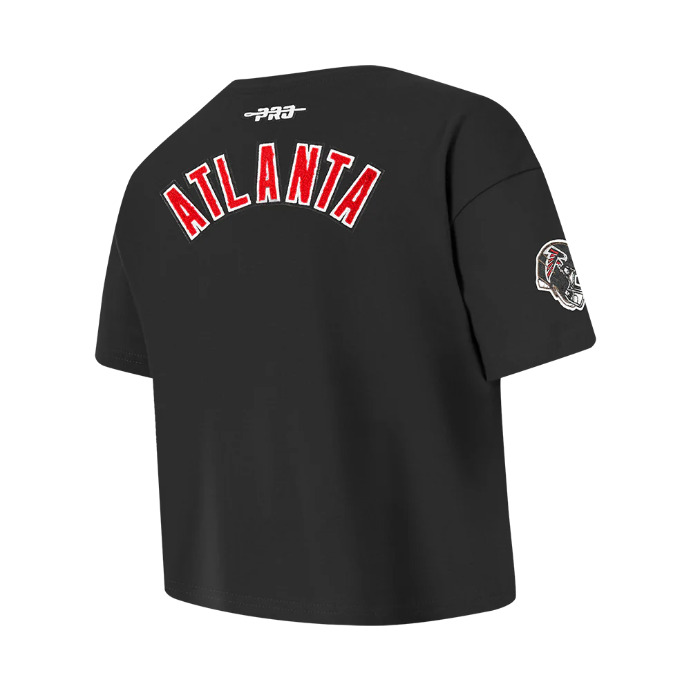 NFL ATLANTA FALCONS CLASSIC BIG GIRLS SHORT SLEEVE BOXY TEE (BLACK) - Image 4