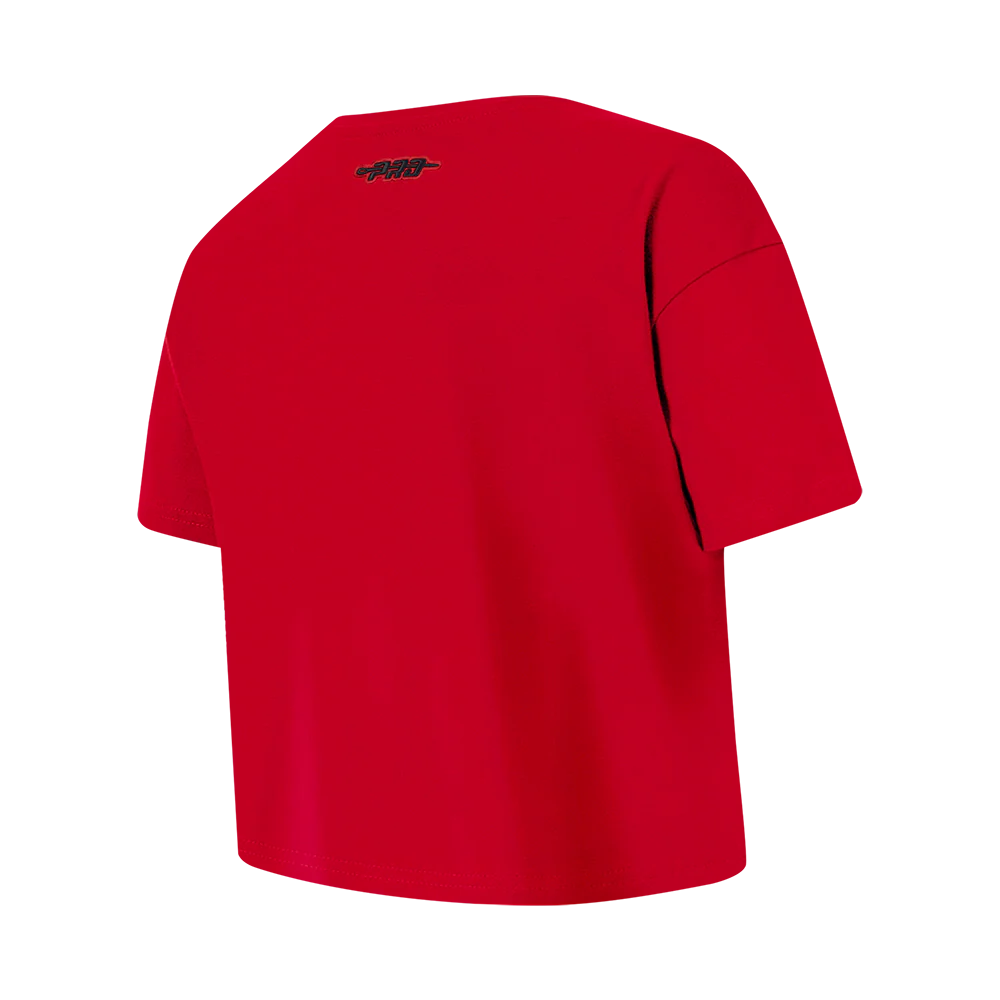 NFL ATLANTA FALCONS RETRO CLASSIC BIG GIRLS SHORT SLEEVE BOXY TEE (RED) - Image 4