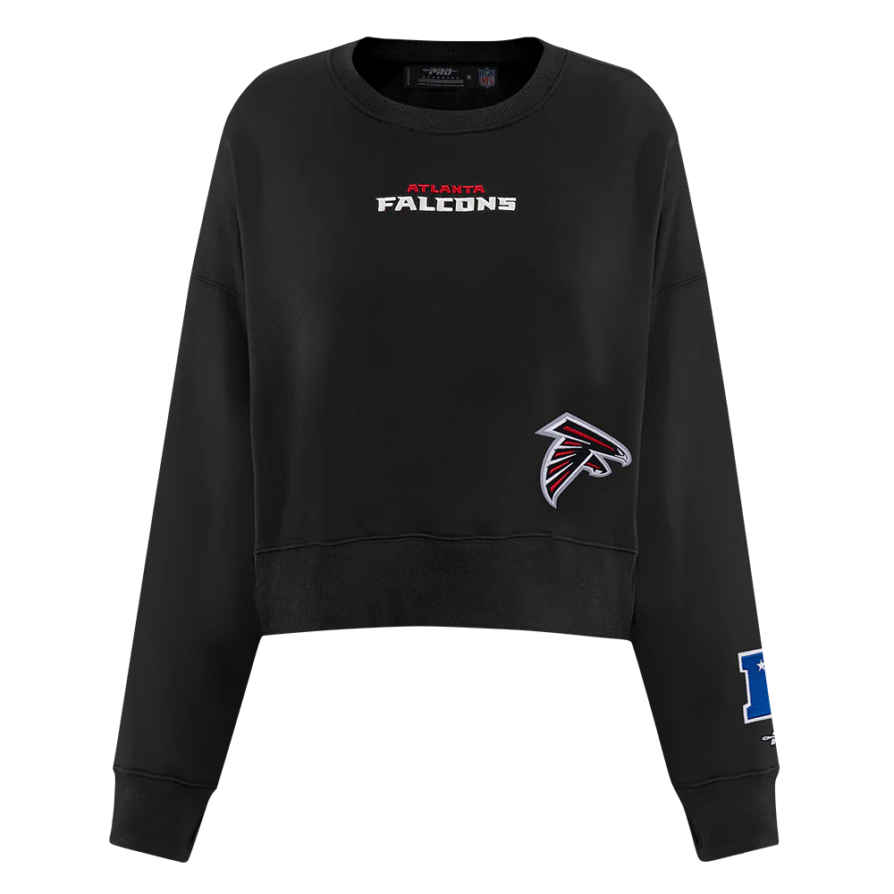 NFL ATLANTA FALCONS WINGSPAN WOMEN'S FLC CREWNECK (BLACK) - Image 2