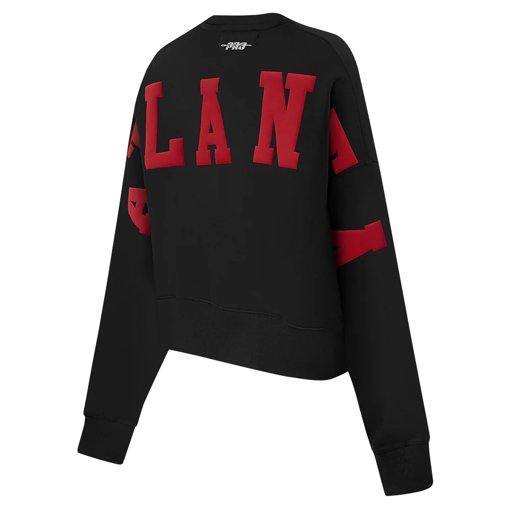 NFL ATLANTA FALCONS WINGSPAN WOMEN'S FLC CREWNECK (BLACK) - Image 5
