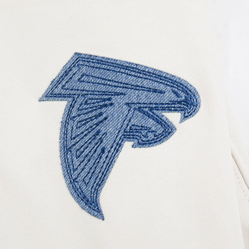 NFL ATLANTA FALCONS VARSITY BLUES WOMEN'S FLC CREWNECK (LINEN) - Image 7