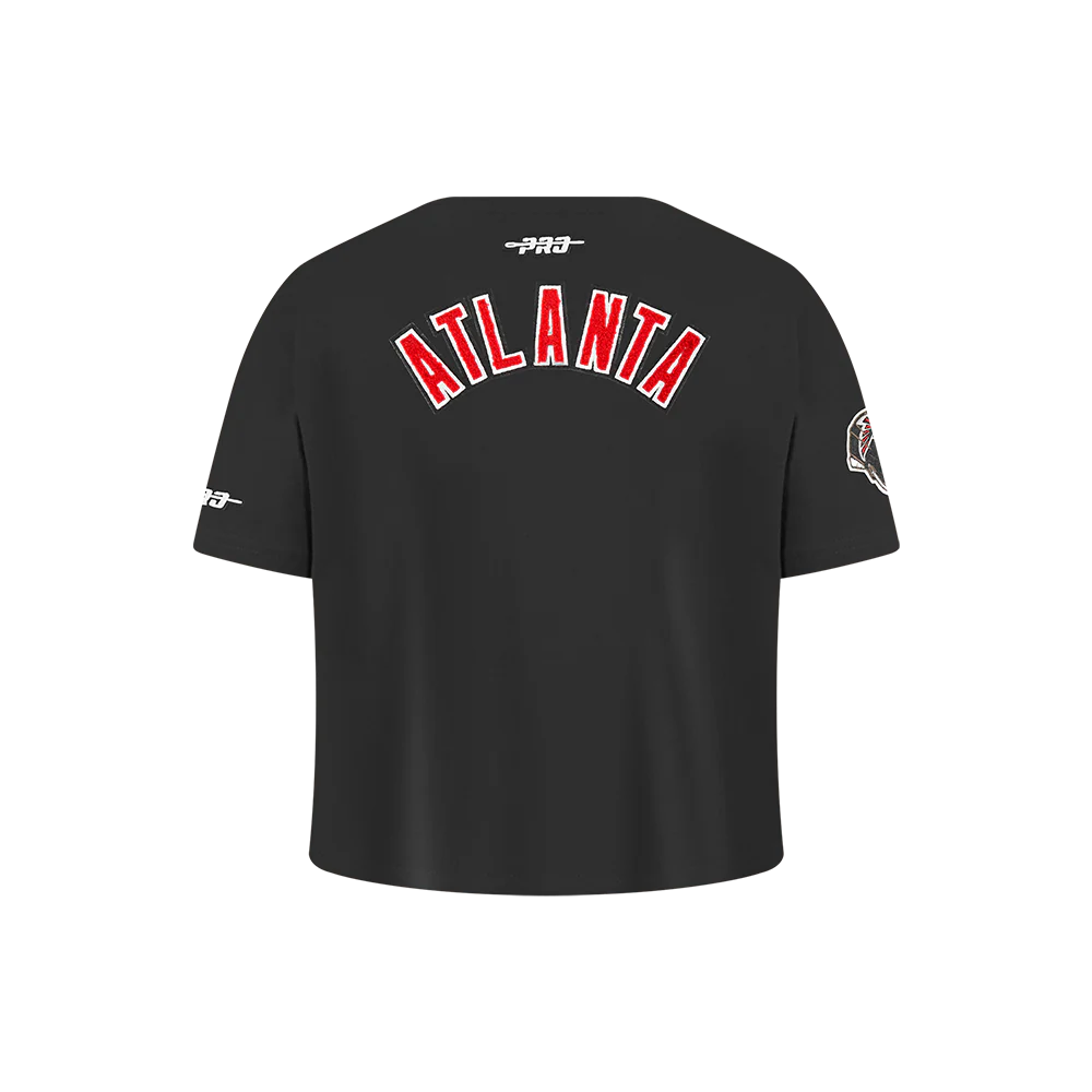 NFL ATLANTA FALCONS CLASSIC LITTLE GIRLS SHORT SLEEVE BOXY TEE (BLACK) - Image 3