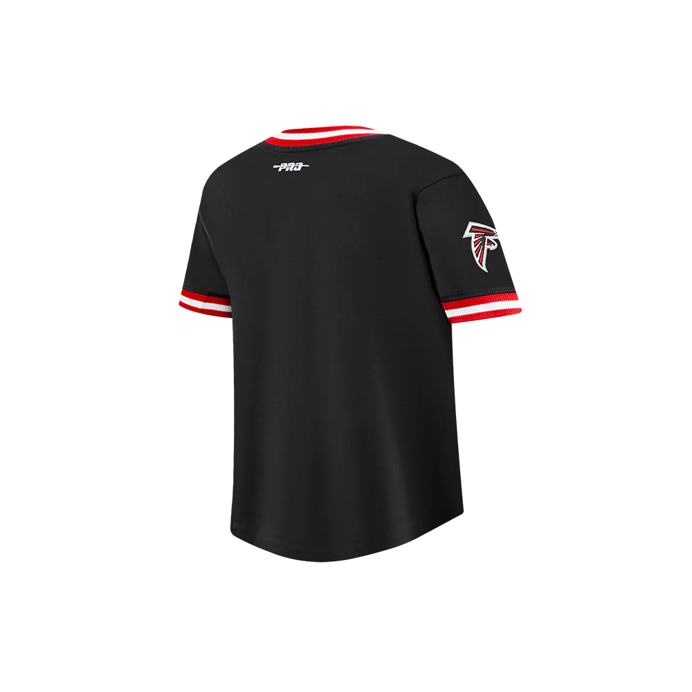 NFL ATLANTA FALCONS CLASSIC TODDLER BOYS SHORT SLEEVE STRIPED RIB TEE (BLACK/RED) - Image 6