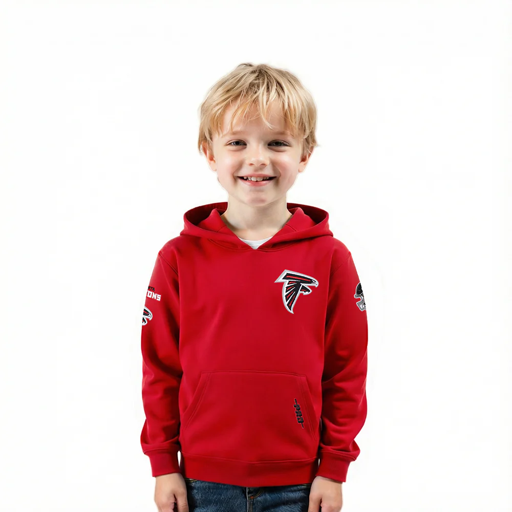 NFL ATLANTA FALCONS CLASSIC TODDLER BOY'S FLC PO HOODIE (RED)