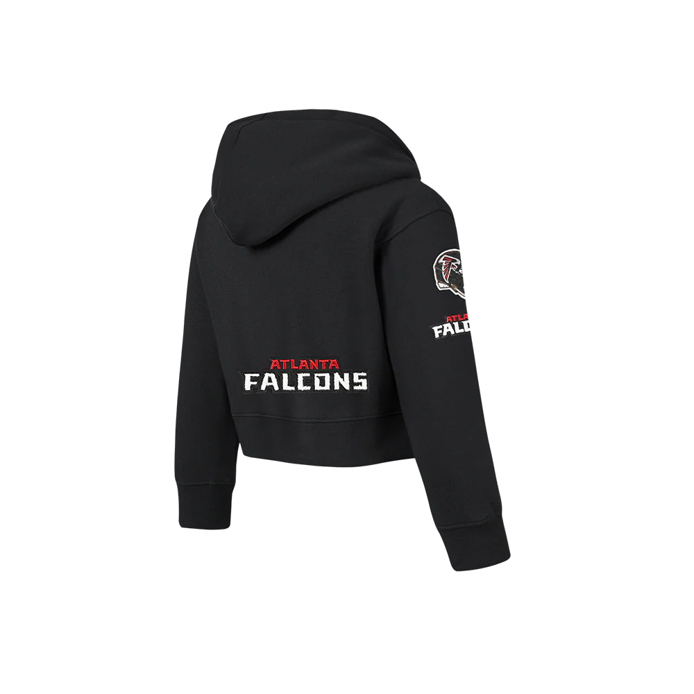 NFL ATLANTA FALCONS CLASSIC TODDLER GIRLS FLEECE FULL ZIP HOODIE (BLACK) - Image 6