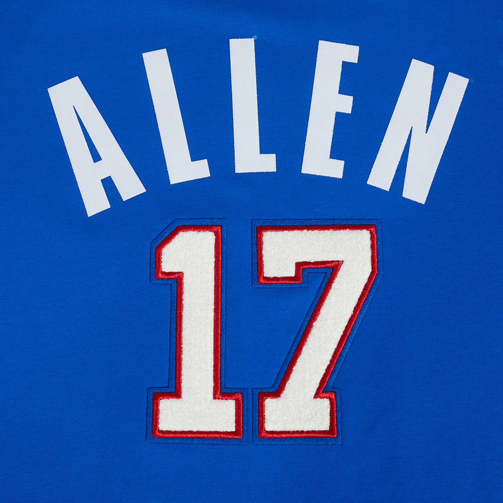 NFL BUFFALO BILLS JOSH ALLEN #17 MEN'S TEE (ROYAL BLUE/RED) - Image 5