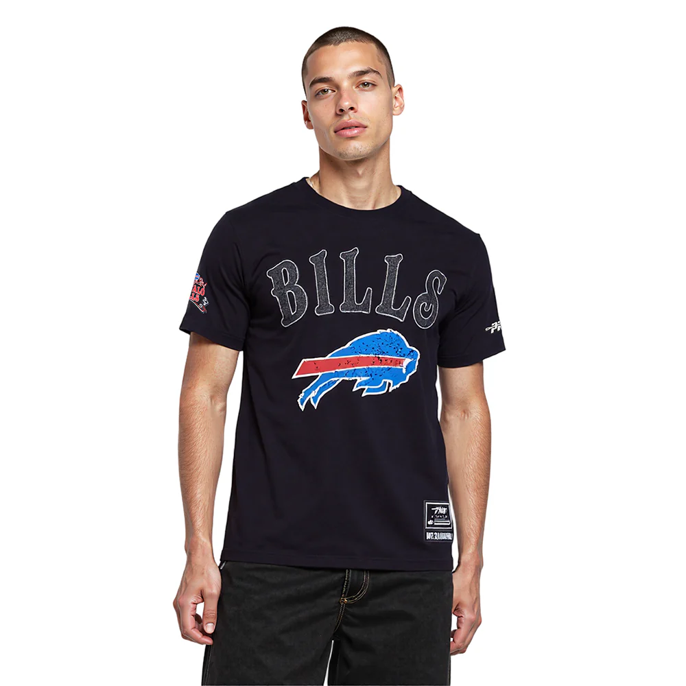 NFL BUFFALO BILLS REBEL ATHLETICS STACKED LOGO MEN'S SJ TEE (BLACK) - Image 7