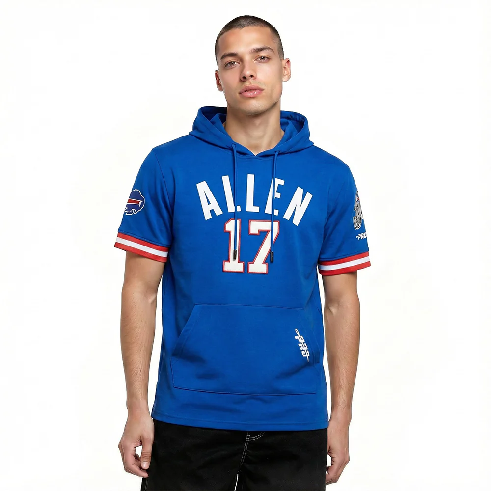 NFL BUFFALO BILLS JOSH ALLEN #17 CLASSIC PNN MEN'S SS PO HOODIE (ROYAL BLUE/RED)