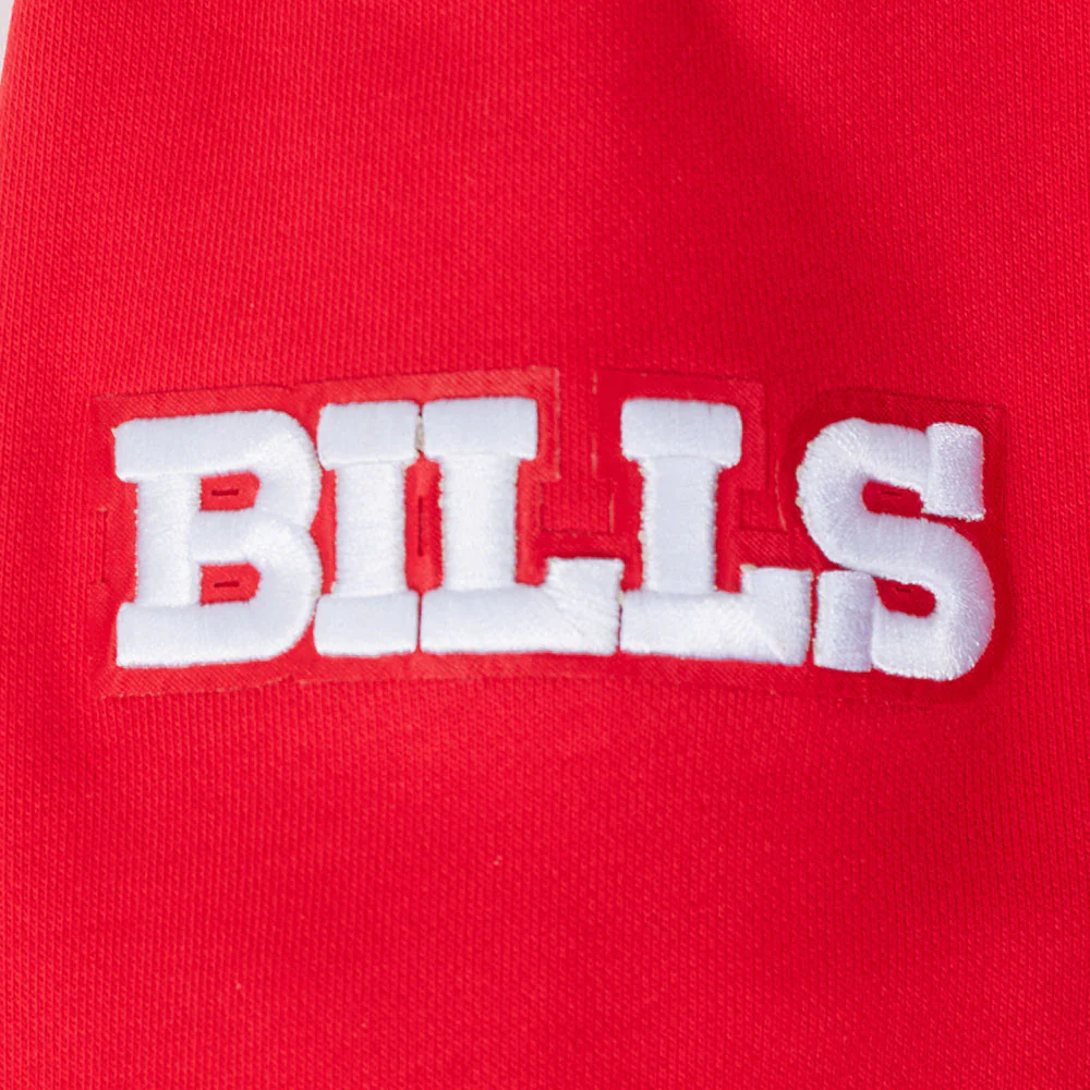 NFL BUFFALO BILLS SCRIPT TAIL MEN'S RIB FLC PO HOODIE (RED) - Image 12