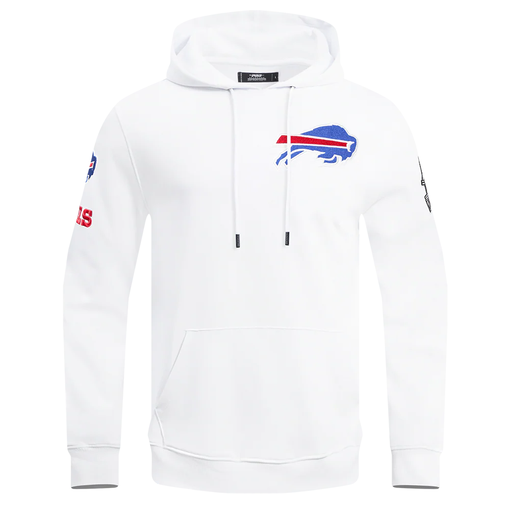 NFL BUFFALO BILLS CLASSIC CHENILLE MEN'S PO HOODIE (WHITE) - Image 5
