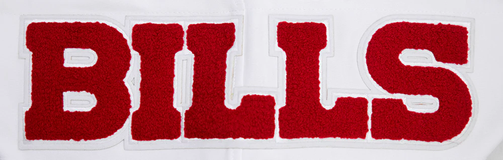 NFL BUFFALO BILLS CLASSIC CHENILLE FULL ZIP HOODIE (WHITE) - Image 5