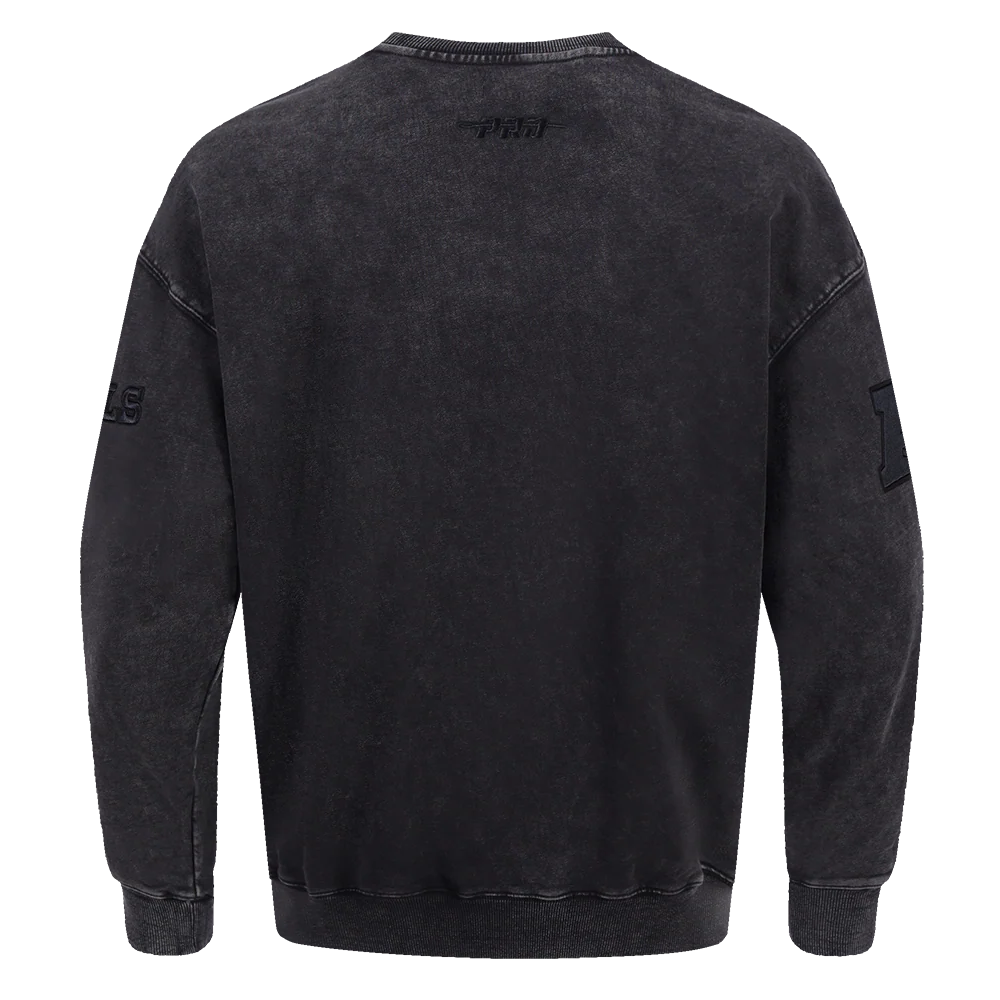 NFL BUFFALO BILLS WASHED CLASSIC MEN'S ENZYME WASH DROP SHOULDER FT (WASHED BLACK) - Image 7