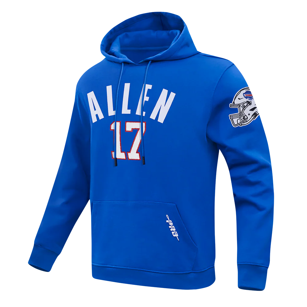 NFL BUFFALO BILLS JOSH ALLEN #17 CLASSIC PNN MEN'S DK PO HOODIE (ROYAL BLUE) - Image 5