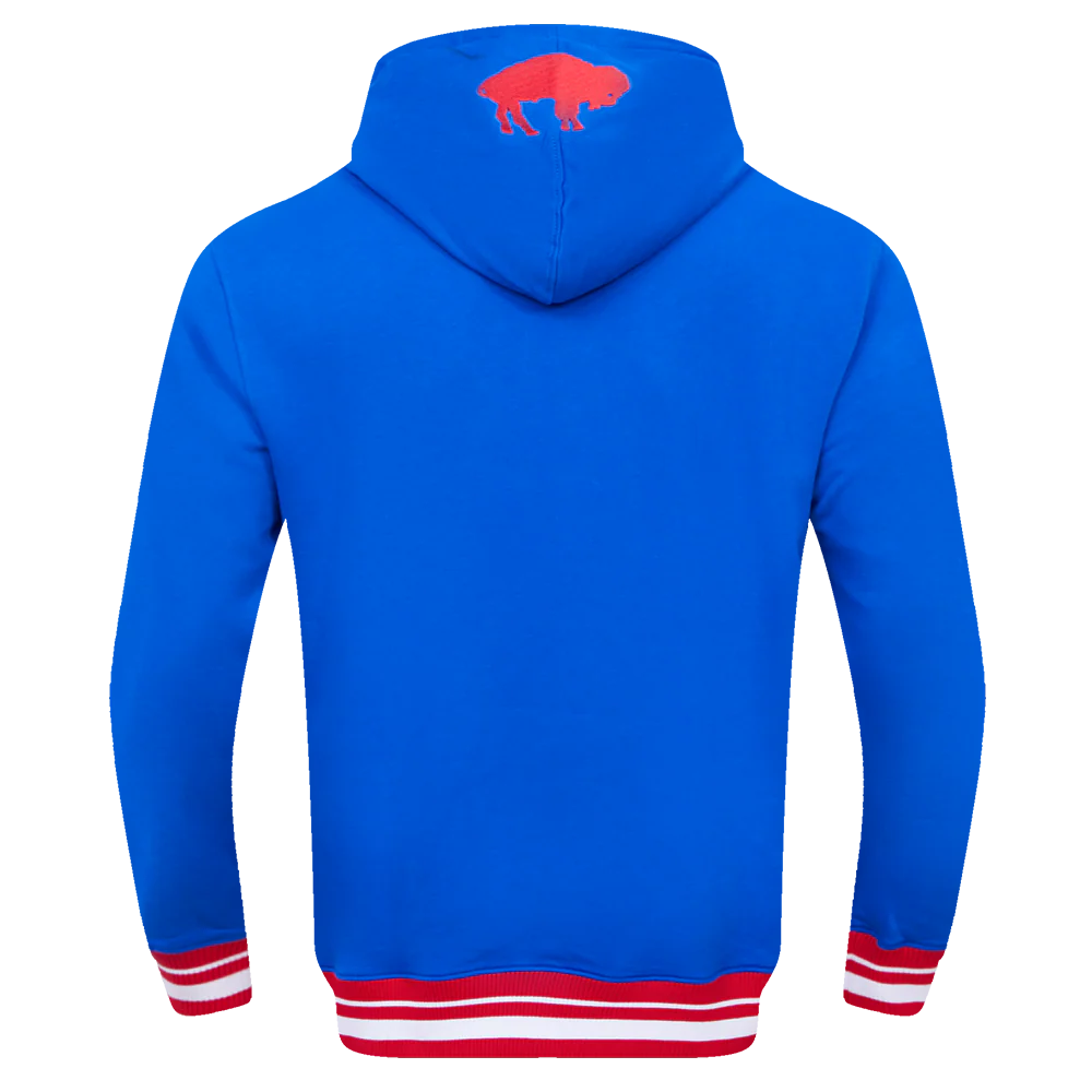 NFL BUFFALO BILLS RETRO CLASSIC MEN'S PULLOVER HOODIE (ROYAL BLUE/RED) - Image 3