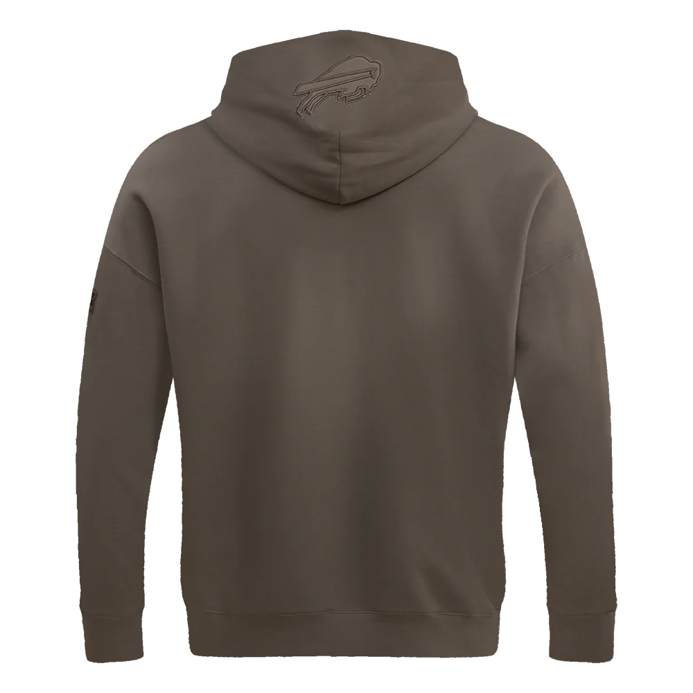 NFL BUFFALO BILLS NEUTRAL DROP SHOULDER MEN'S PULLOVER HOODIE (DARK TAUPE) - Image 4