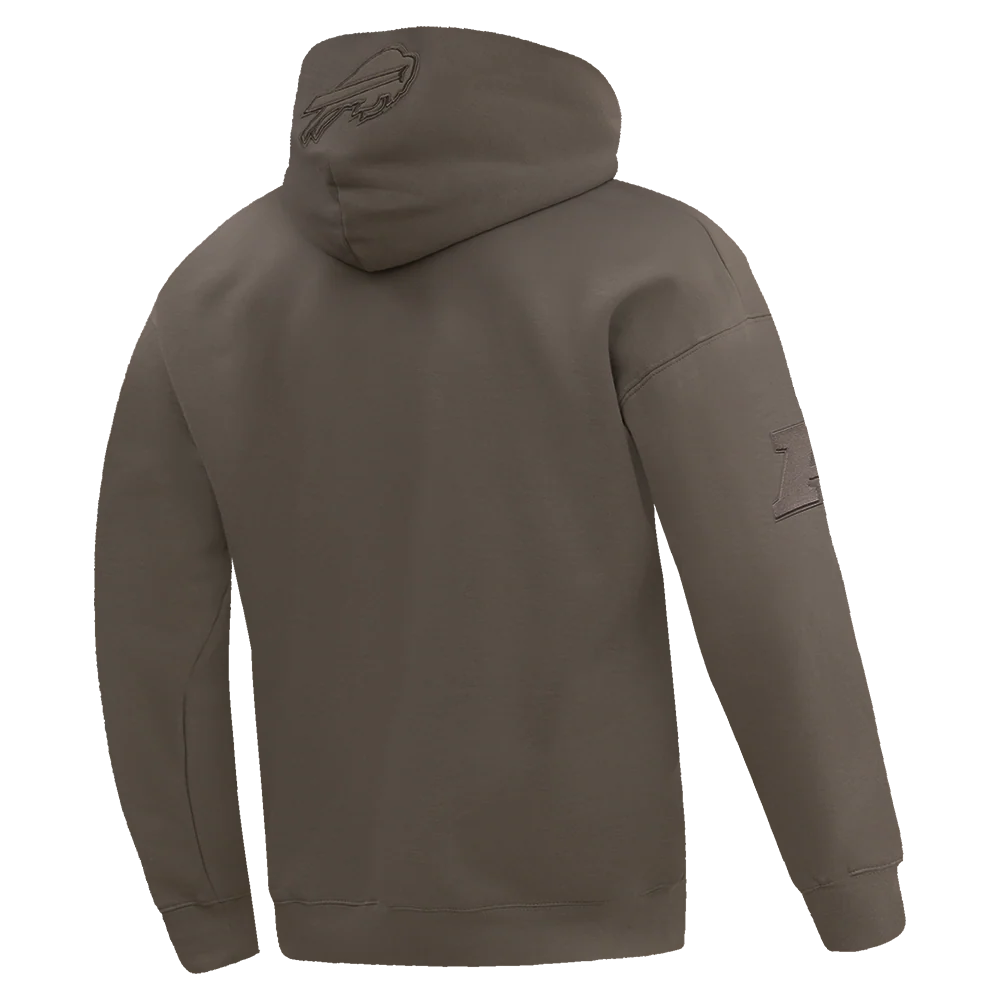 NFL BUFFALO BILLS NEUTRAL DROP SHOULDER MEN'S PULLOVER HOODIE (DARK TAUPE) - Image 7