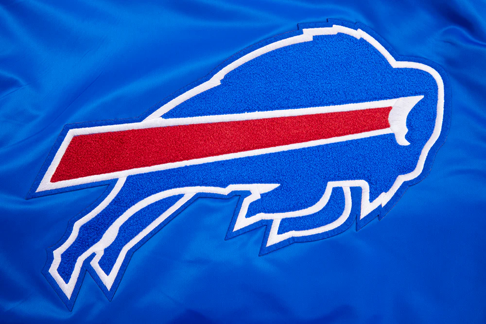 NFL BUFFALO BILLS MASHUP MEN'S RIB SATIN JACKET (ROYAL BLUE/RED) - Image 6