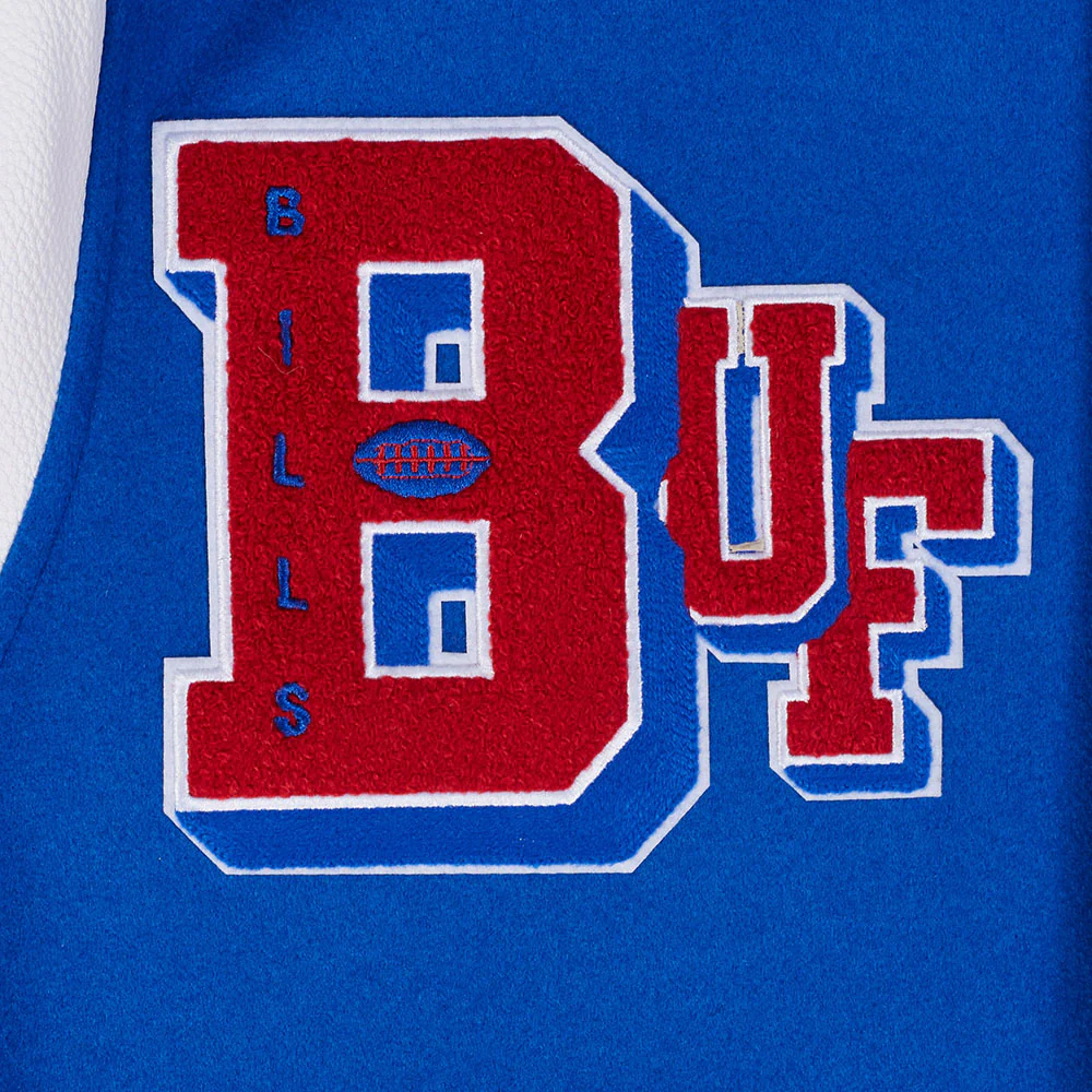 NFL BUFFALO BILLS BEST OF MEN'S RIB WOOL VARSITY JACKET (ROYAL BLUE/RED) - Image 20