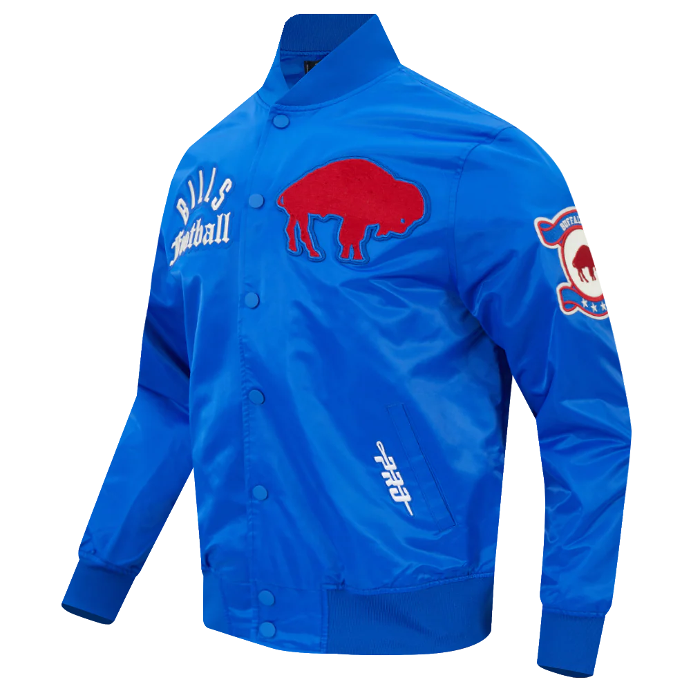 NFL BUFFALO BILLS MODERN ORIGINALS MEN'S SATIN JACKET (ROYAL BLUE) - Image 3