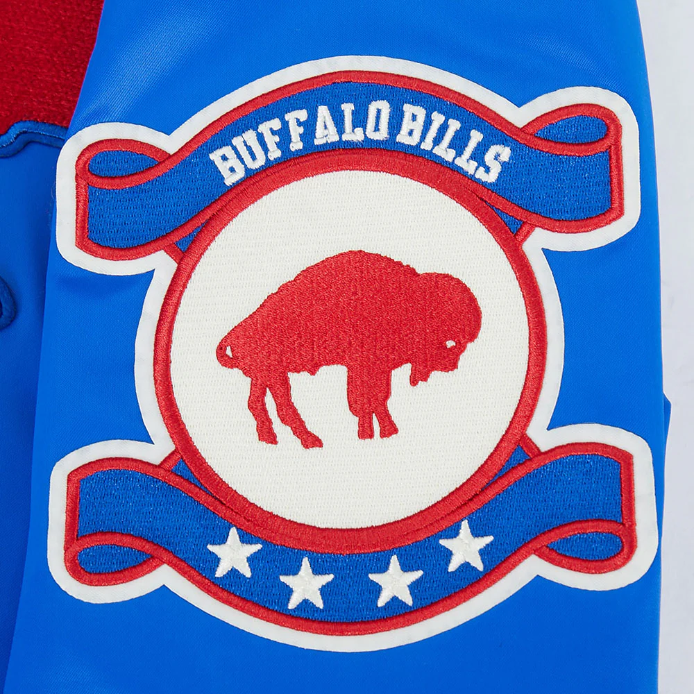 NFL BUFFALO BILLS MODERN ORIGINALS MEN'S SATIN JACKET (ROYAL BLUE) - Image 9