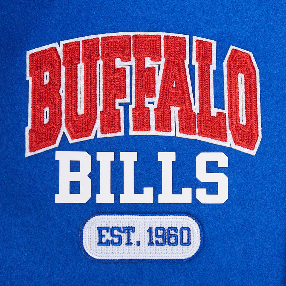 NFL BUFFALO BILLS CITY ARCH MEN'S WOOL VARSITY JACKET (ROYAL BLUE/WHITE) - Image 7