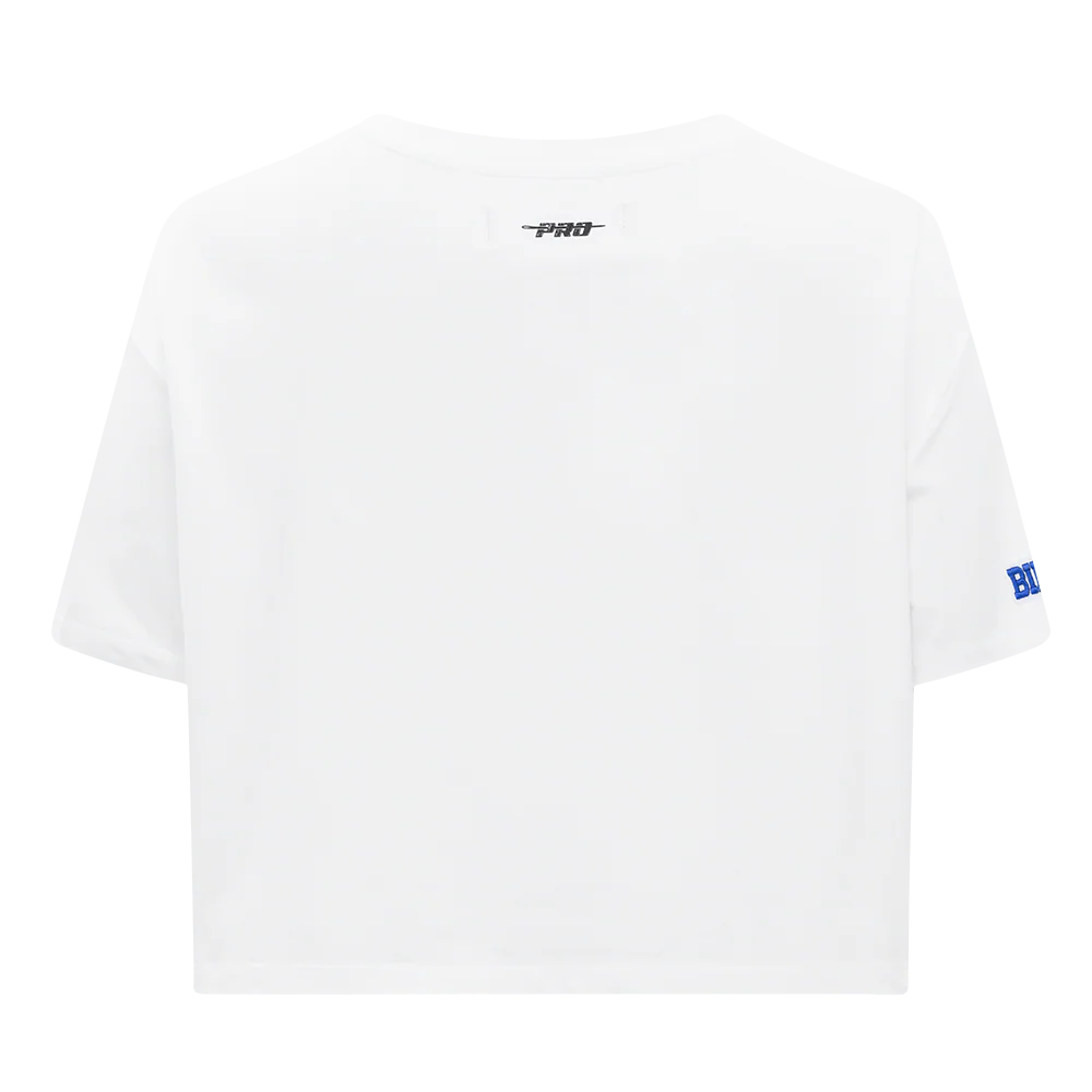 NFL BUFFALO BILLS SCRIPT TAIL WOMEN'S SJ BOXY TEE (WHITE) - Image 7
