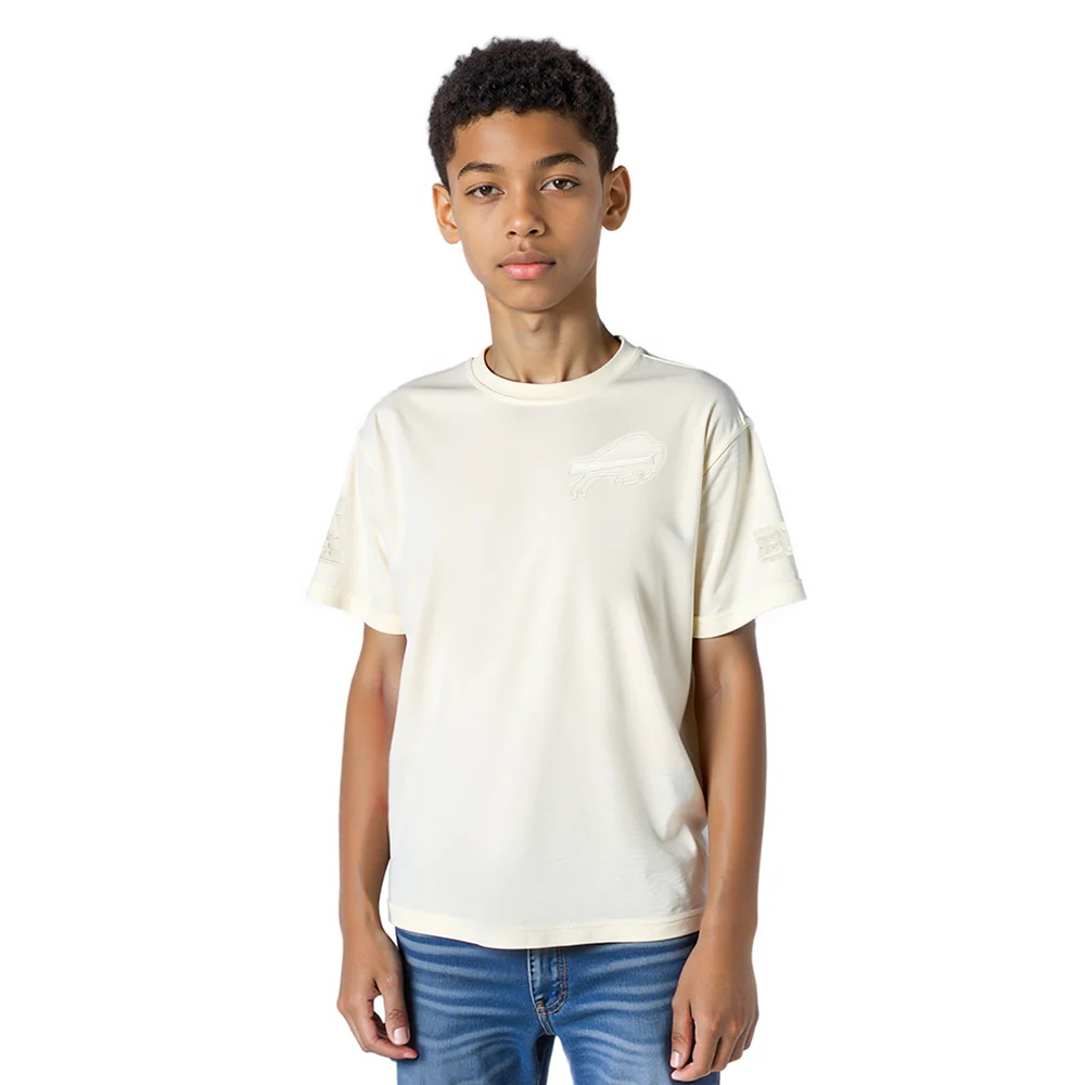 NFL BUFFALO BILLS NEUTRAL BIG BOYS SINGLE JERSEY TEE (EGGSHELL)