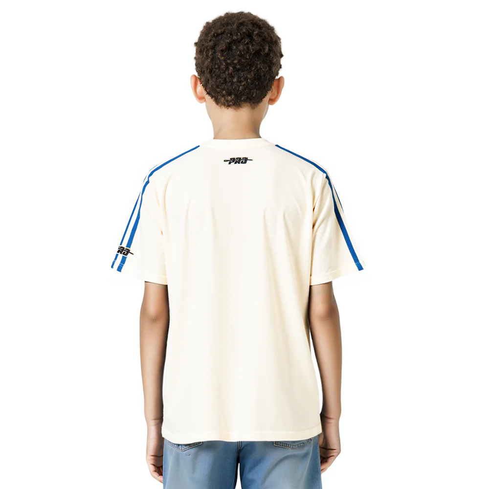NFL BUFFALO BILLS RETRO CLASSIC SINGLE JERSEY BIG BOYS SINGLE JERSEY TAPING TEE (EGGSHELL/ROYAL BLUE) - Image 2