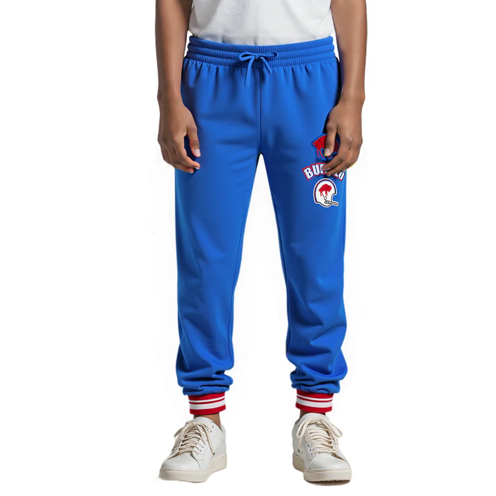 NFL BUFFALO BILLS RETRO CLASSIC BIG BOYS RIB FLC SWEATPANT (ROYAL BLUE/RED)