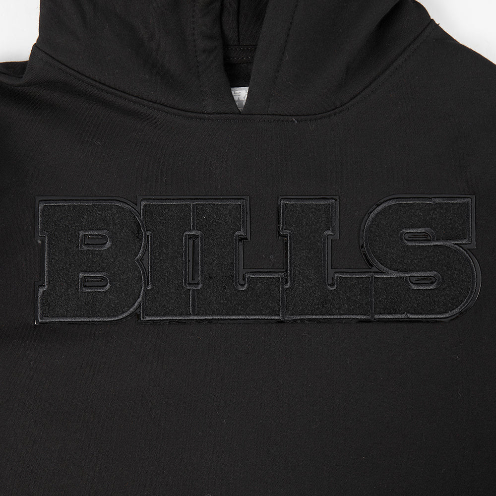 NFL BUFFALO BILLS TRIPLE BLACK BIG BOYS FLEECE PULLOVER HOODIE (BLACK) - Image 7