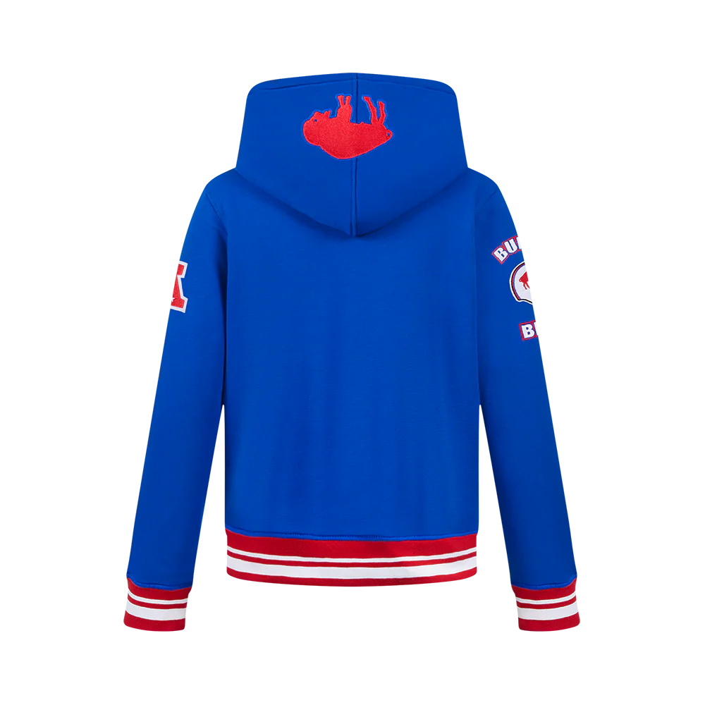 NFL BUFFALO BILLS RETRO CLASSIC BIG BOYS RIB FLEECE PULLOVER HOODIE (ROYAL BLUE/RED) - Image 3