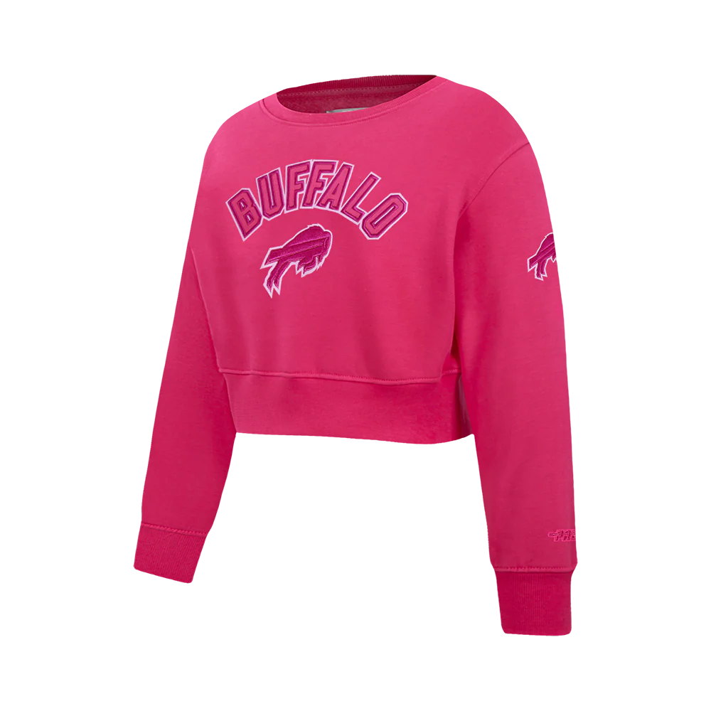 NFL BUFFALO BILLS TRIPLE PINK BIG GIRLS FLEECE CREWNECK (BEETROOT PURPLE) - Image 5