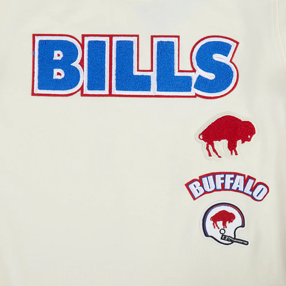 NFL BUFFALO BILLS RETRO CLASSICS LITTLE BOY'S SS STRIPED RIB TEE (EGGSHELL/ROYAL BLUE) - Image 5