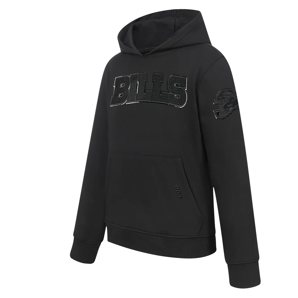 NFL BUFFALO BILLS TRIPLE BLACK LITTLE BOYS FLEECE PULLOVER HOODIE (BLACK) - Image 4